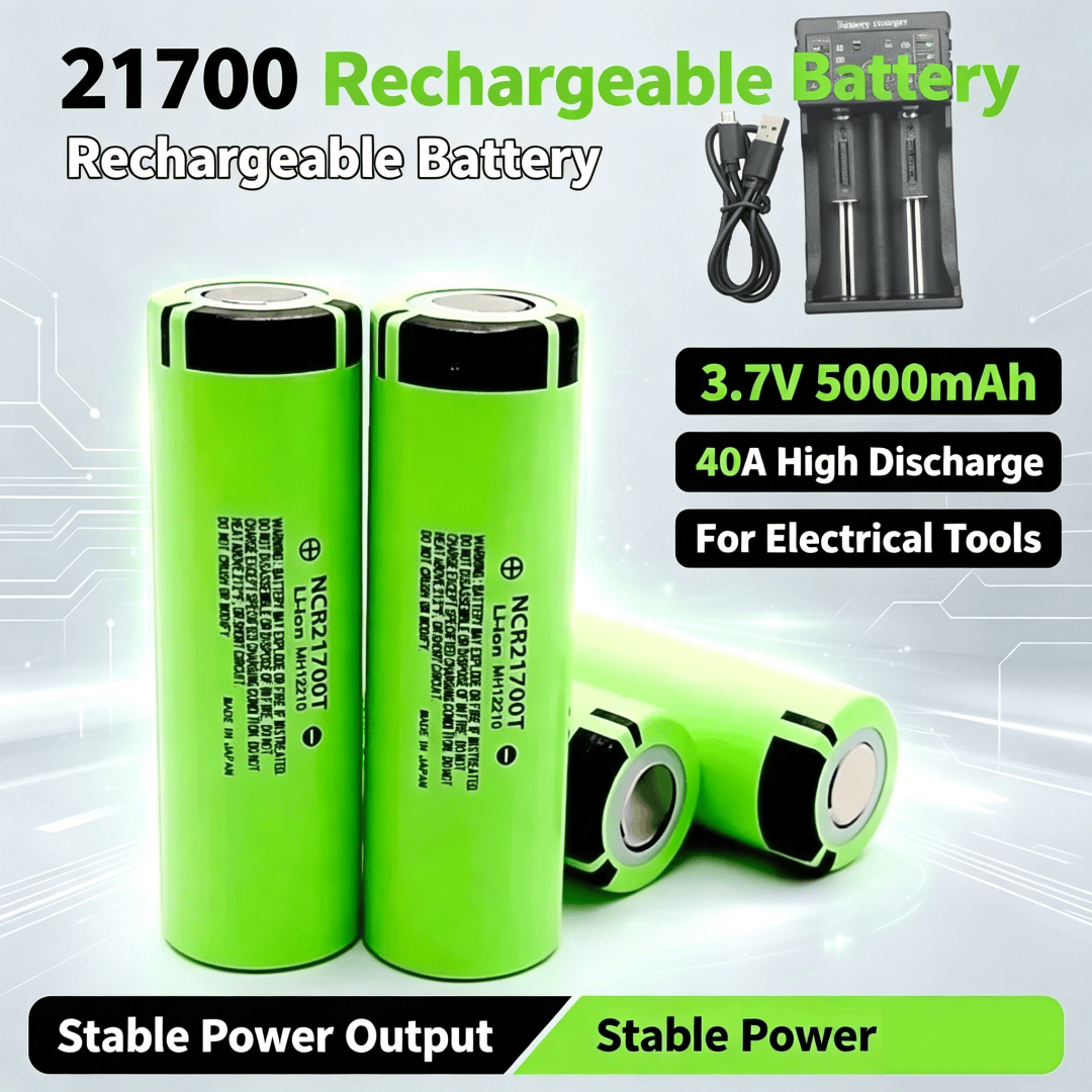 Case Fan - 5000mAh 21700バッテリー 充電式バッテリー 3.7V 40A パワー