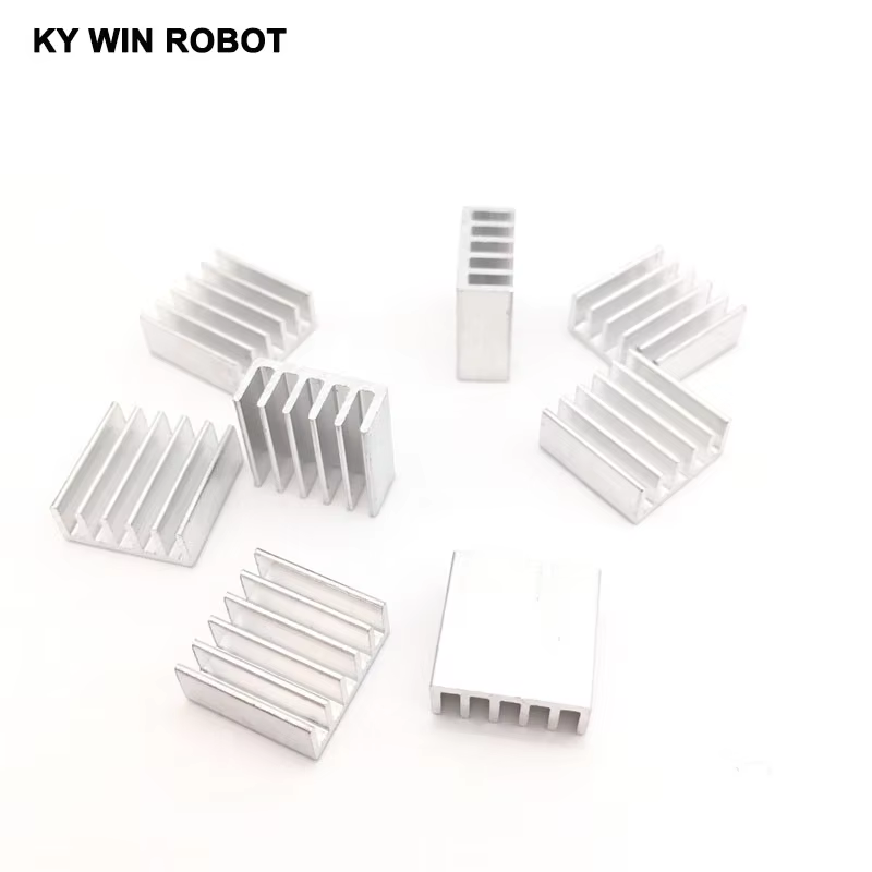 Heatsink - チップ、VGA、RAM、LED、ICなどの電子部品用、14x14x6mmの押出成形アルミニウム製ヒートシンク、50個入り。冷却用。