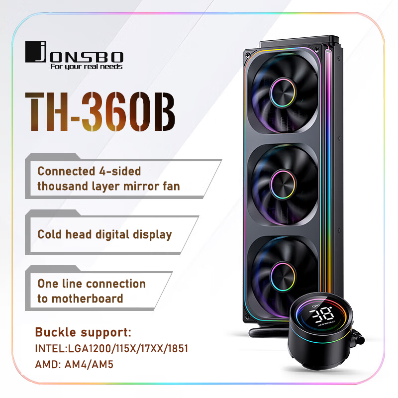 Aio Liquid Cooler - Jonsbo TH-360 AIO CPU 液体冷却統合水冷ラジエーター TH-240