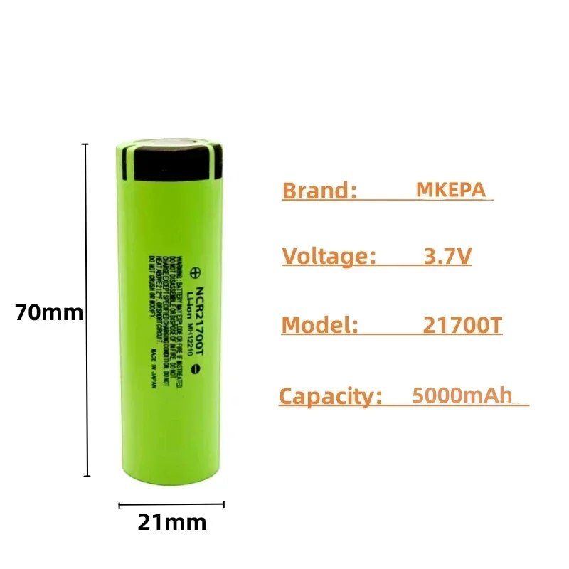 5000mAh 21700バッテリー 充電式バッテリー 3. - Case Fan のレビューと価格