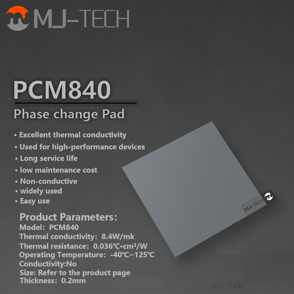 MJ-TECH PCM840 相変化パッド 8.4W/mk  - Thermal Paste のレビューと価格