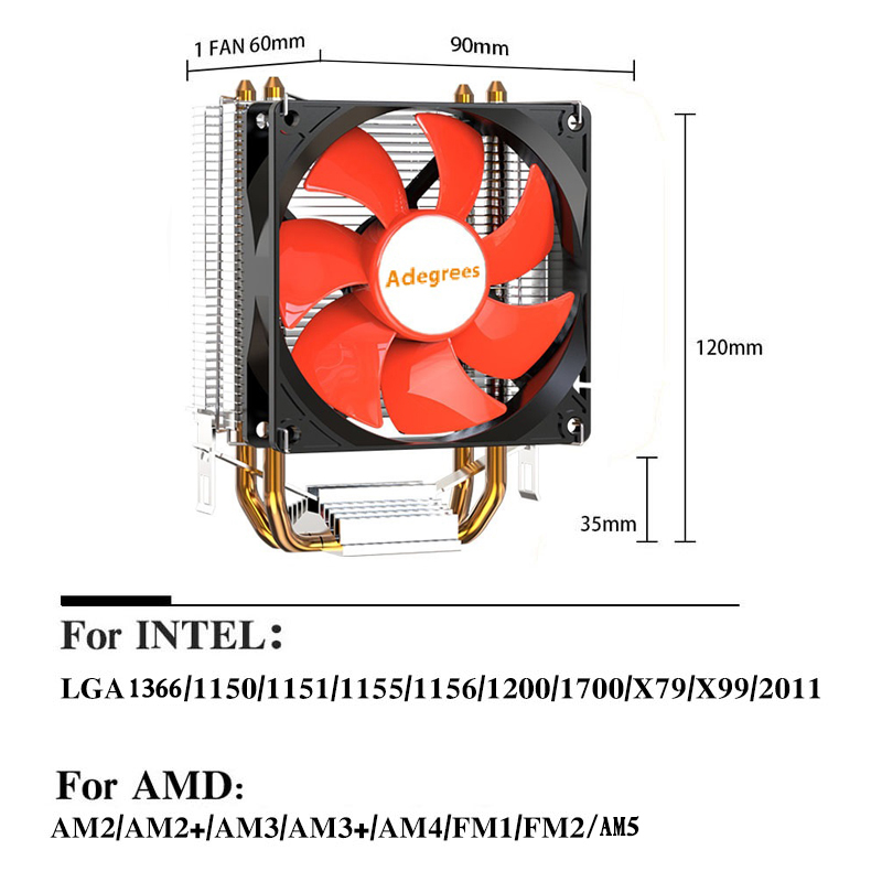 冷却ファンx99CPUエアクーラー,サイレントプロセッサー, - Air Cooler Cpu のレビューと価格