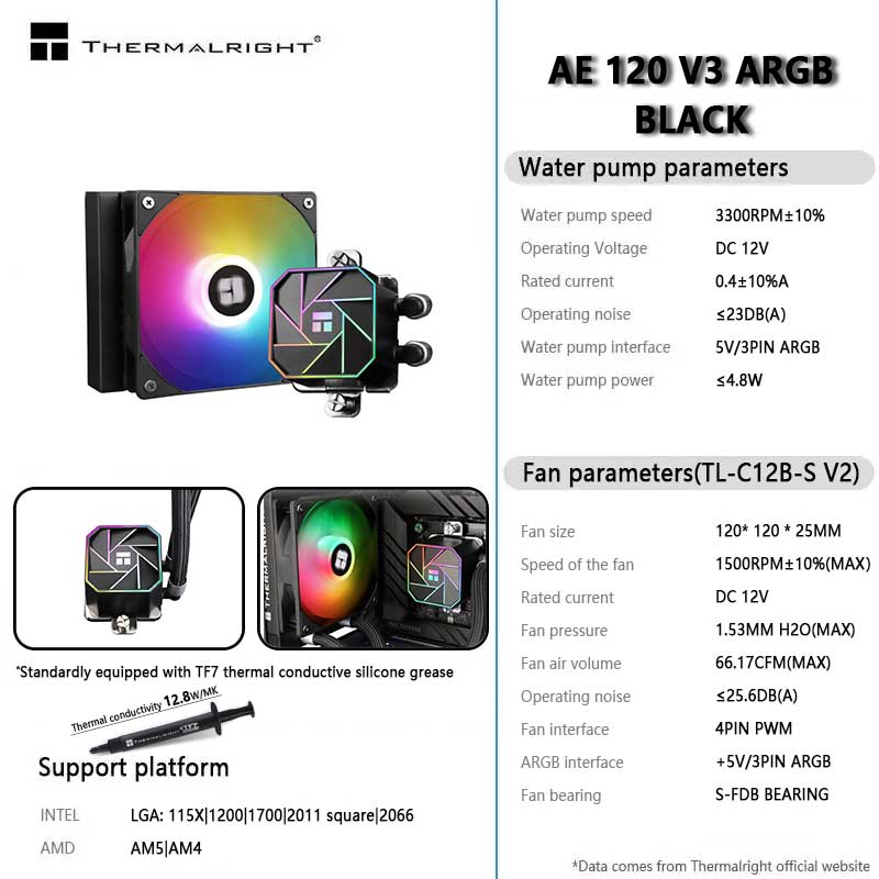 Thermalright-水冷ラジエーター,aio cpu, - Aio Liquid Cooler のレビューと価格